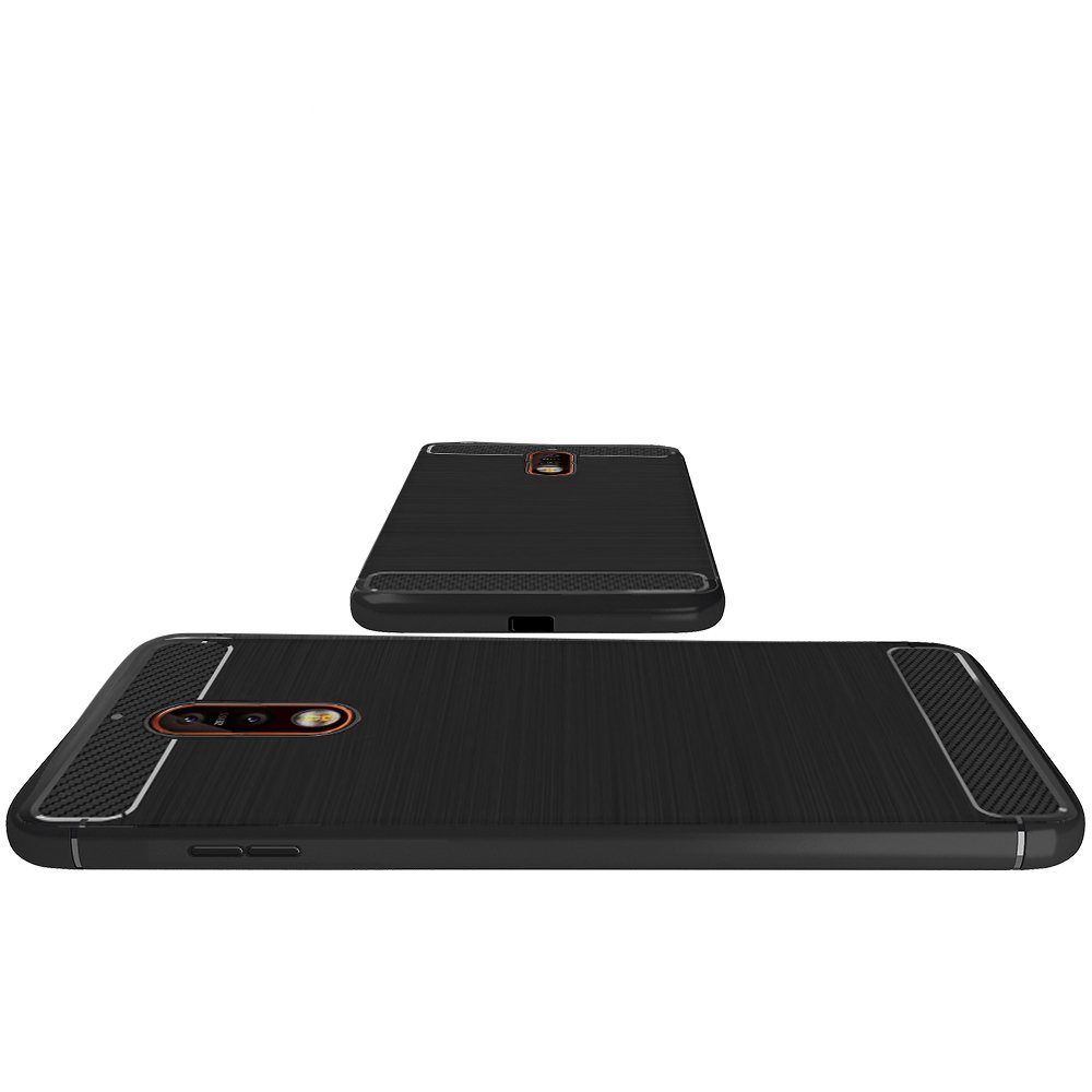 Amazon Brand - Solimo Protective Mobile Cover (Soft & Flexible Back case) for Nokia 6 (Black)