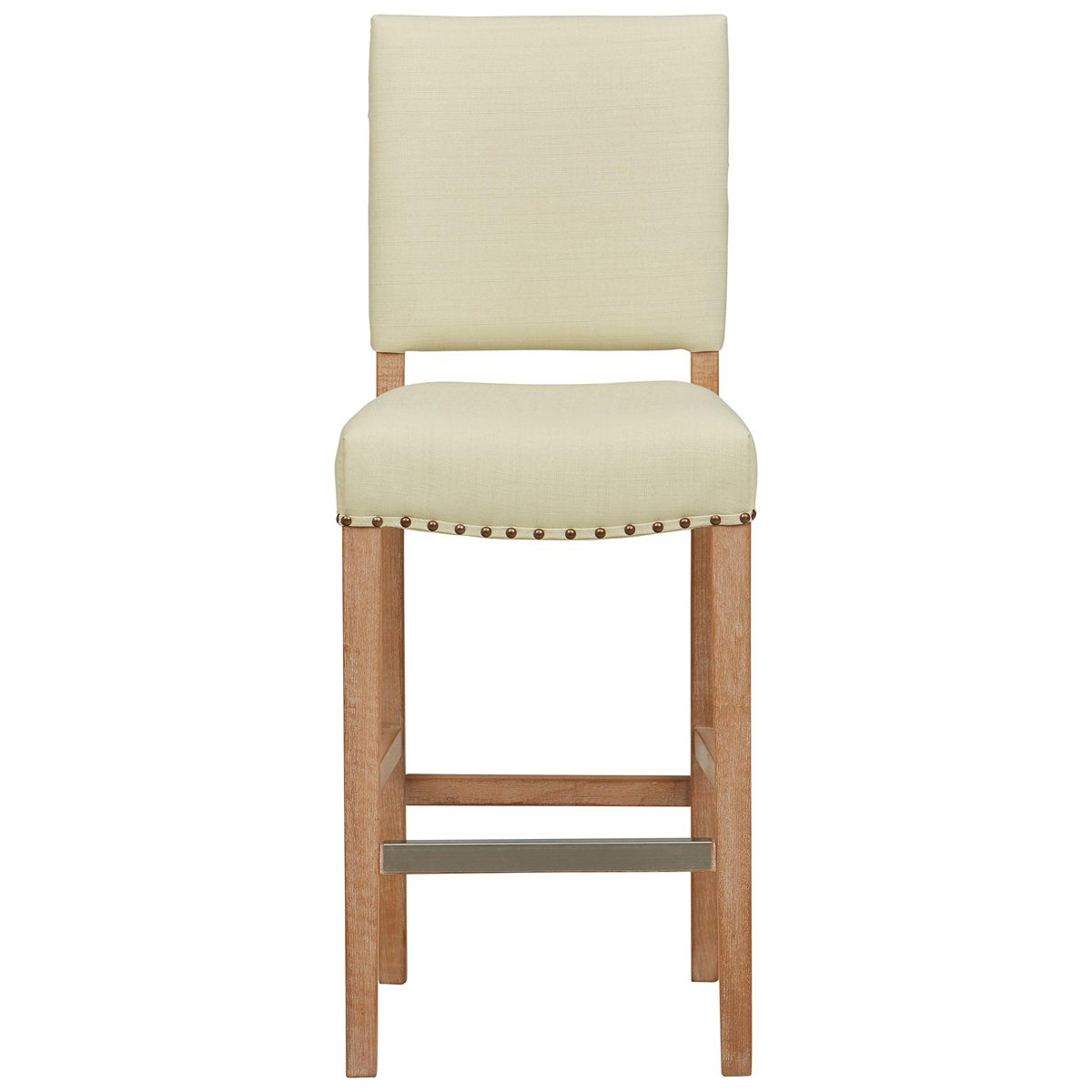Amazon Brand – Stone & Beam Leon Modern Farmhouse Kitchen Counter Bar stool, 42"H, Ivory