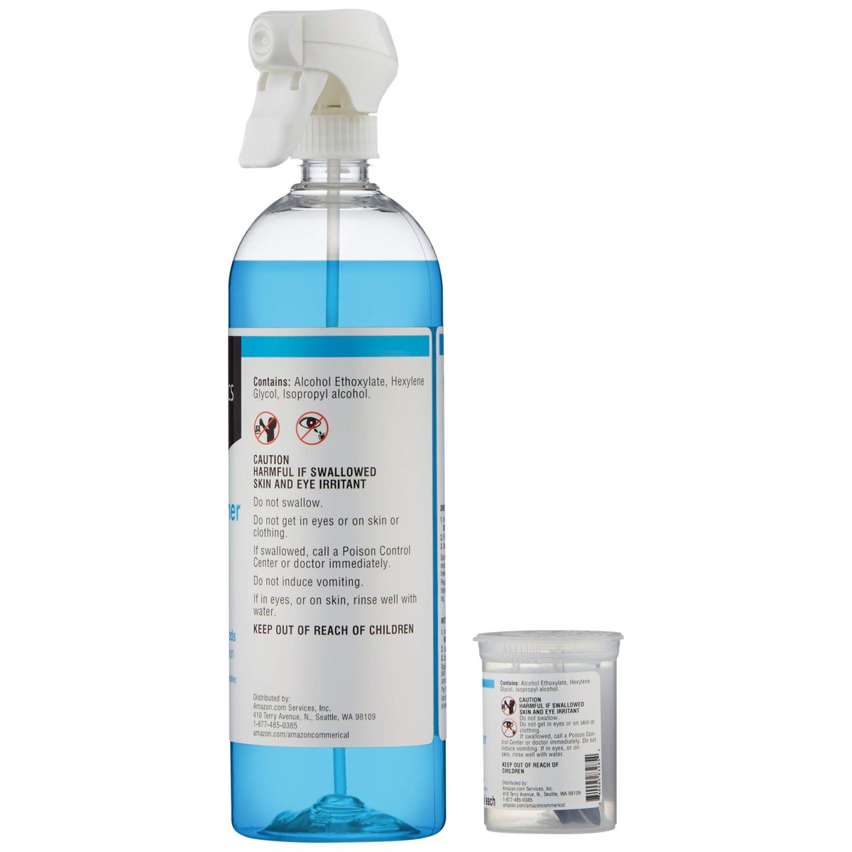 AmazonBasics Dissolvable Glass Cleaner Kit with 3 Refill Pacs
