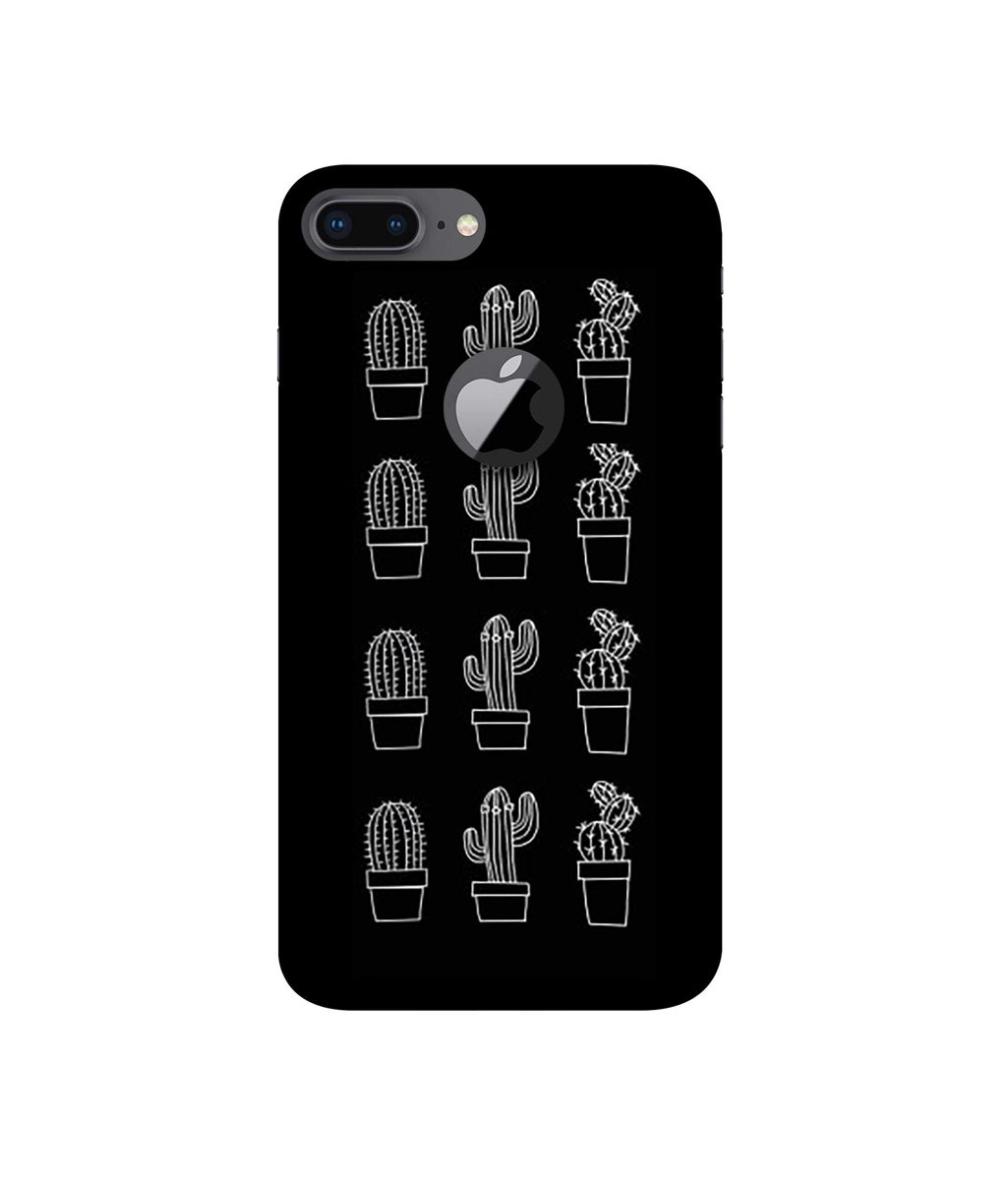 Amazon Brand - Solimo Designer Cactus Design 3D Printed Hard Back Case Mobile Cover for Apple iPhone 8 Plus (with Logo Cut)