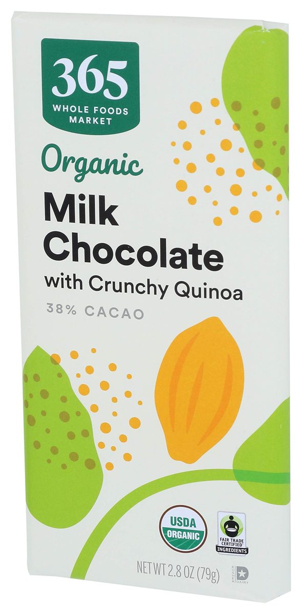 365 EVERYDAY VALUE Organic WTG Crunchy Quinoa Milk Chocolate Bar, 2.8 OZ