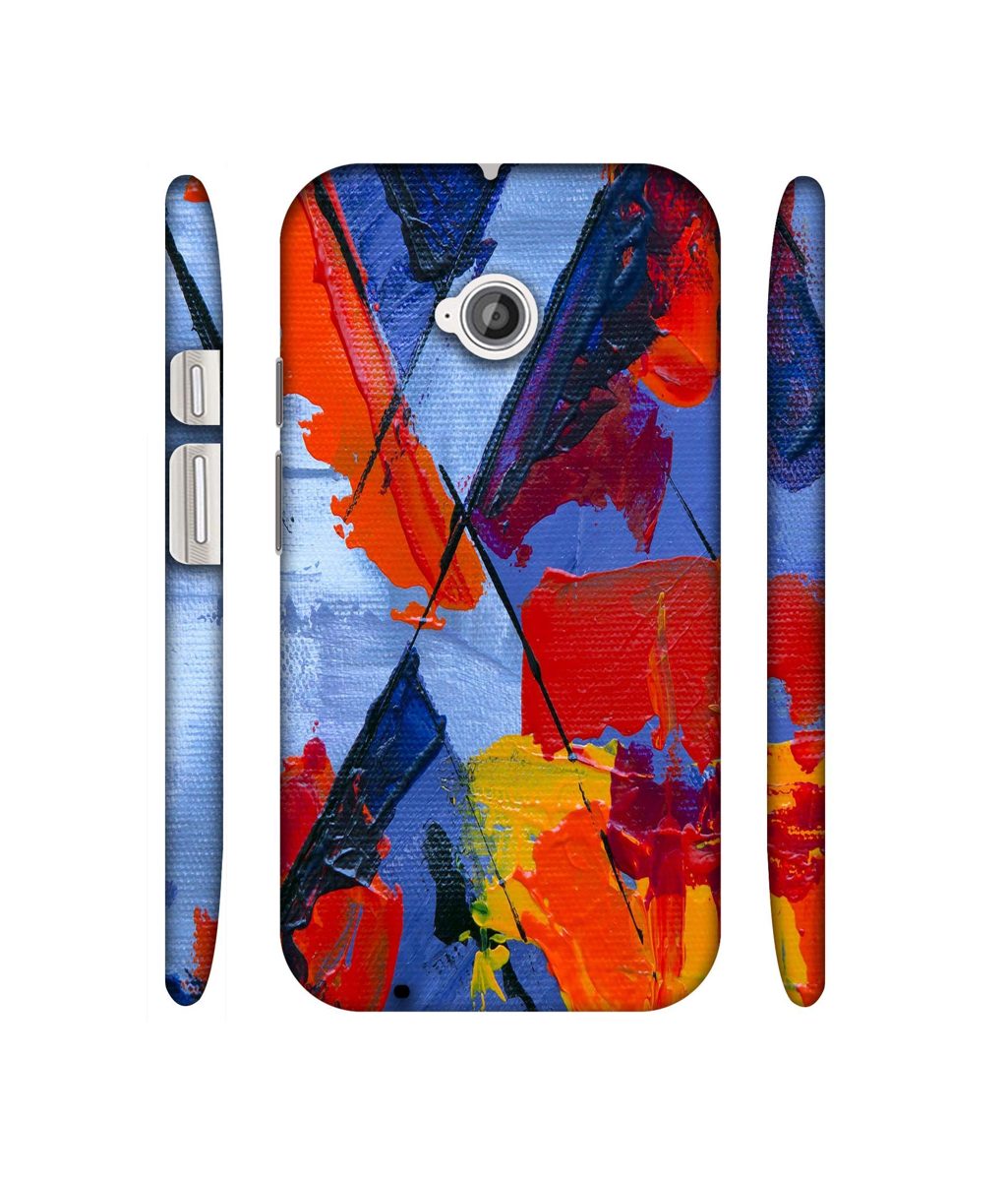 Amazon Brand - Solimo Designer X Multicolor Texture 3D Printed Hard Back Case Mobile Cover for Motorola Moto E 2nd Generation
