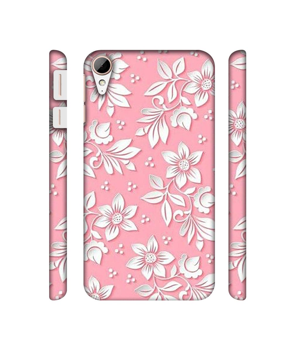 Amazon Brand - Solimo Designer White Flower Pattern 3D Printed Hard Back Case Mobile Cover for HTC Desire 828 Dual