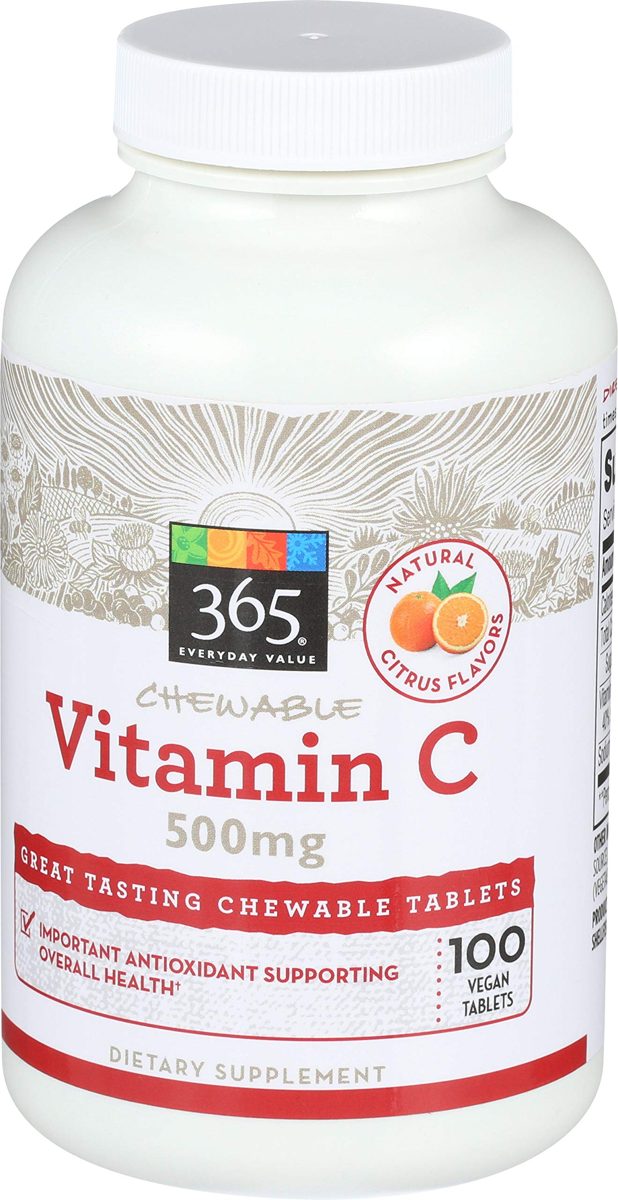 365 EVERYDAY VALUE Vitamin C Chewable Tablets, 500 mg, 100 CT