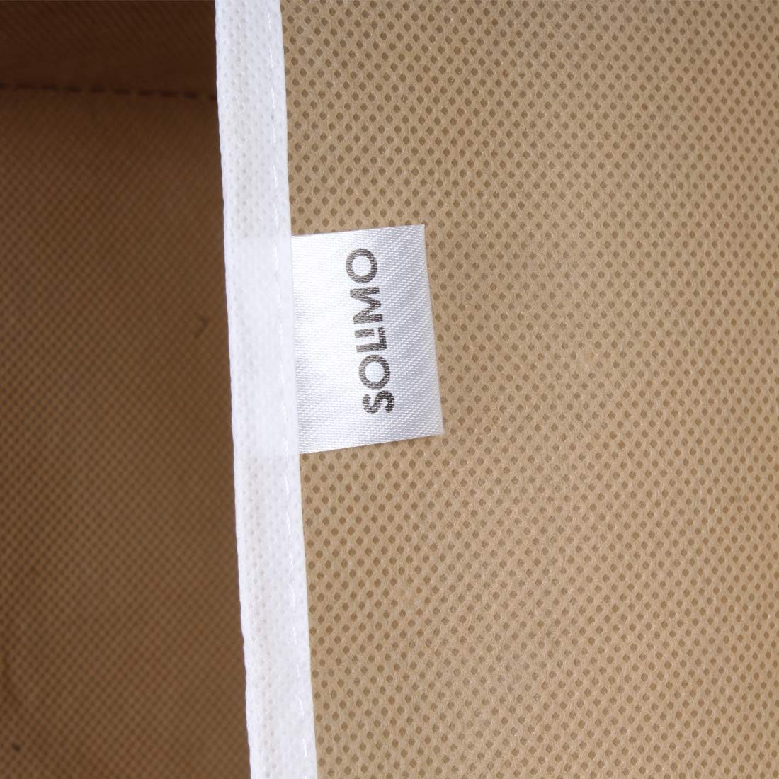 Amazon Brand - Solimo Fabric Hanging Closet Organiser, 3 Shelves, Biege