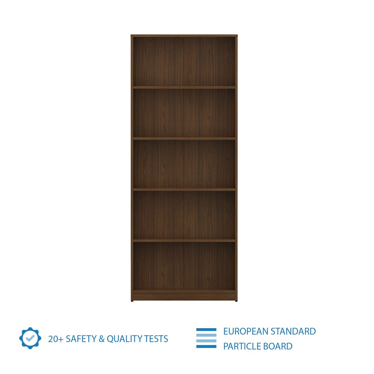 Amazon Brand - Solimo Pavo Engineered Wood Bookcase (Walnut Durance Finish)