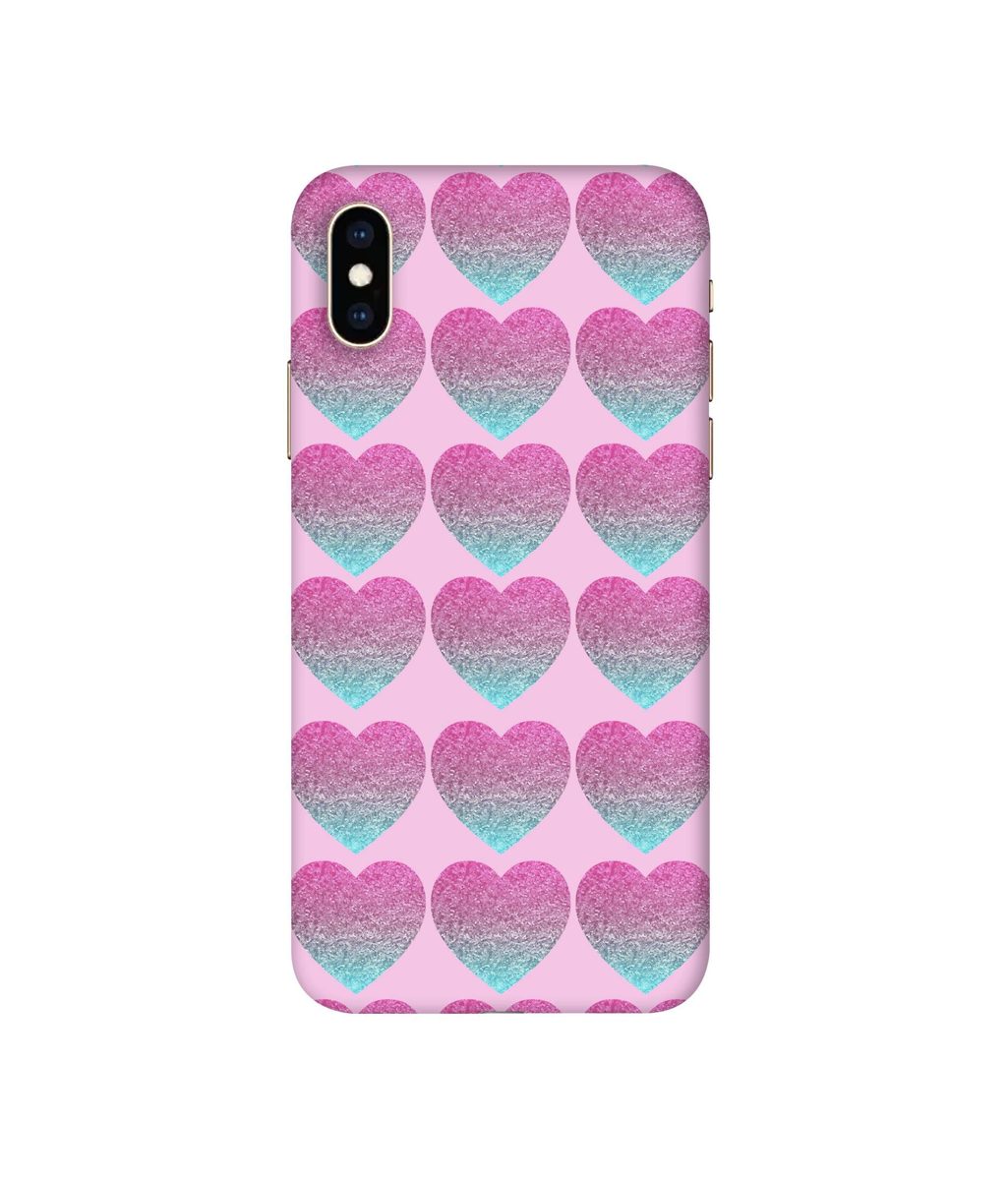 Amazon Brand - Solimo Designer Sparkle Heart Texture 3D Printed Hard Back Case Mobile Cover for Apple iPhone Xs Max