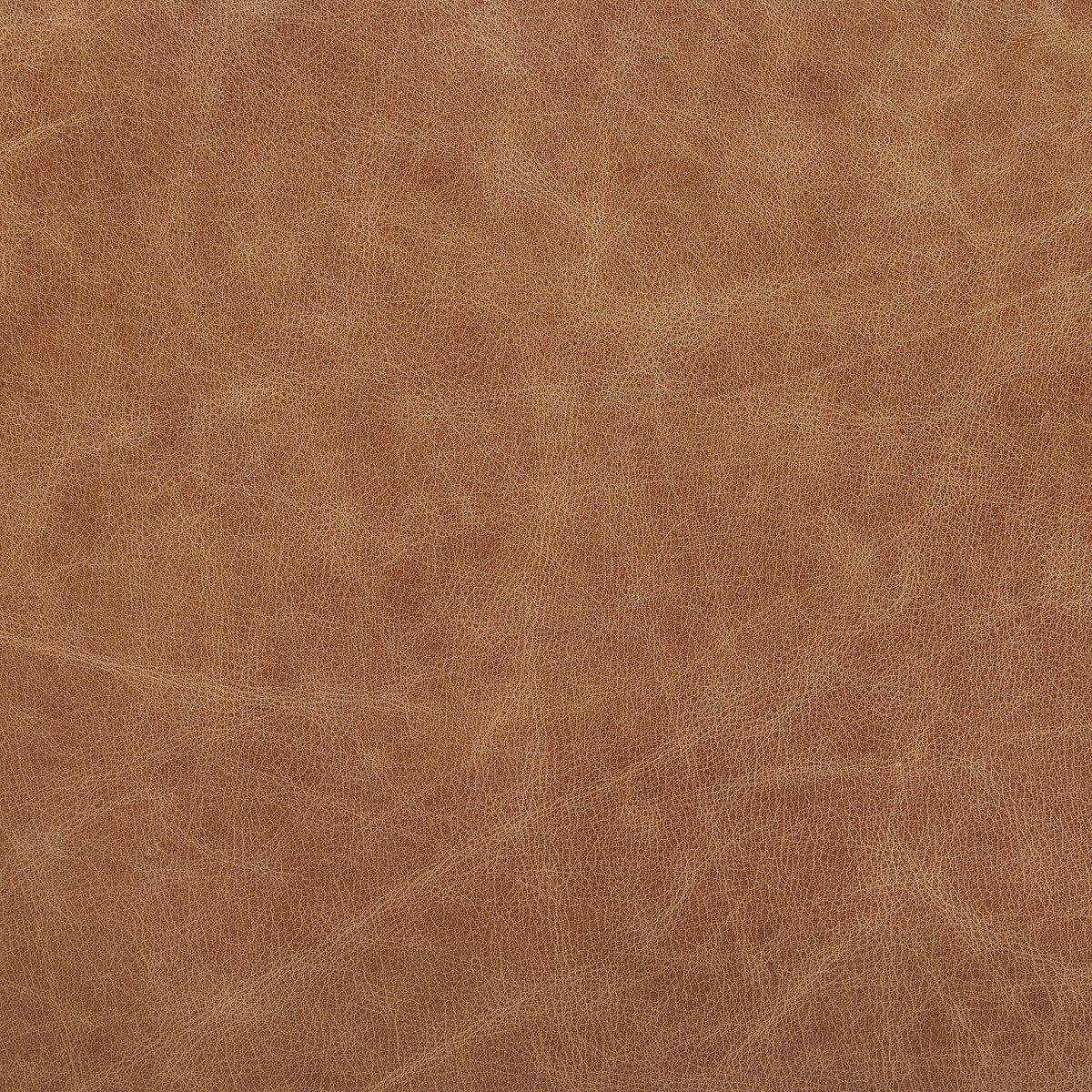 Amazon Brand – Stone & Beam Bradbury Chesterfield Leather Ottoman, 30.3"W, Cognac