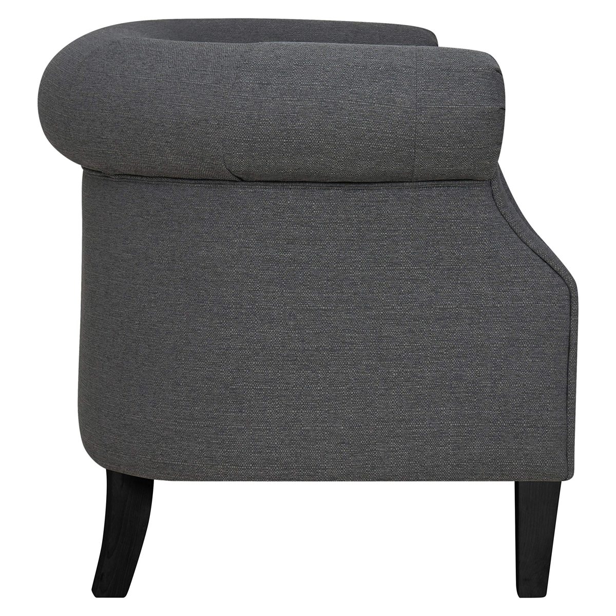 Amazon Brand – Ravenna Home Westcott Tufted Loveseat Sofa Couch, 60"W, Charcoal