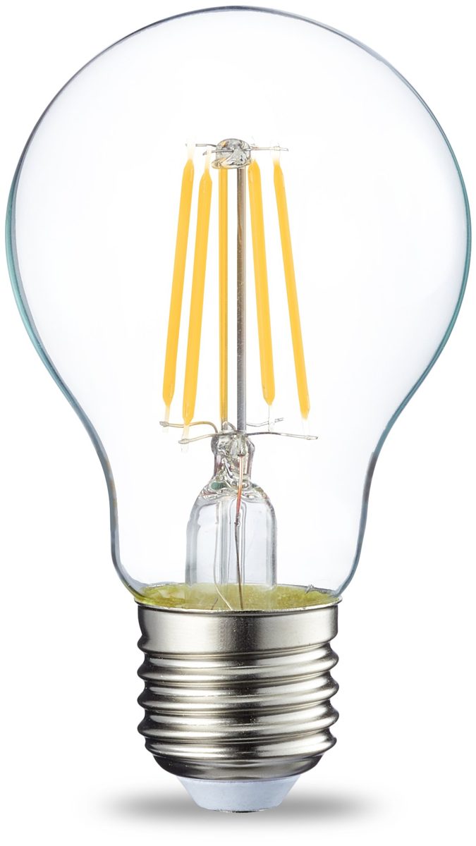 AmazonBasics LED E27 Edison Screw Bulb, 4.3W (equivalent to 40W), Clear Filament - Pack of 2