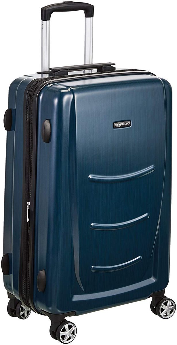 AmazonBasics 20 inch 55 cm Hardshell Cabin Size Suitcase, Navy Blue