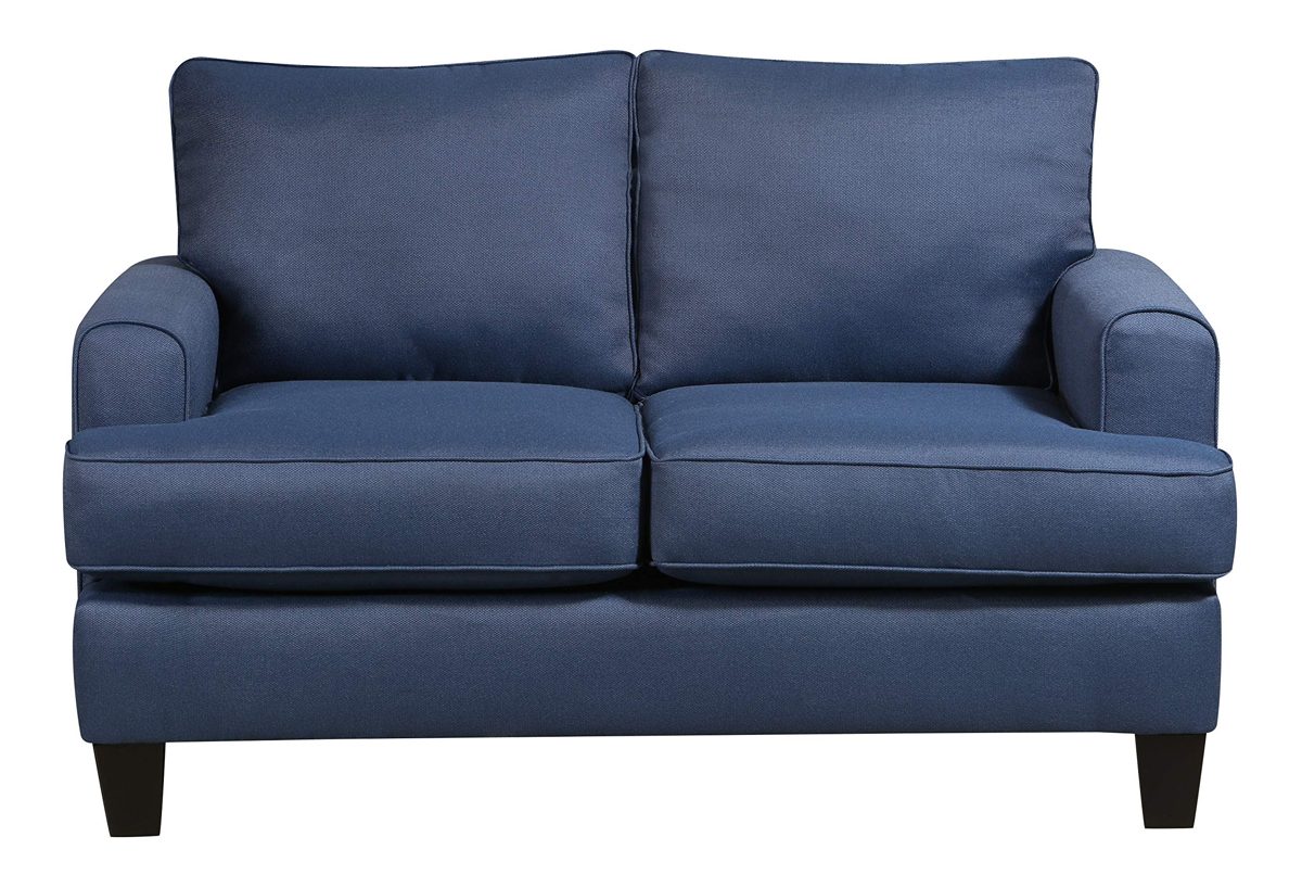 Amazon Brand – Stone & Beam Elizabeth Contemporary Loveseat Sofa, 65"W, Blue