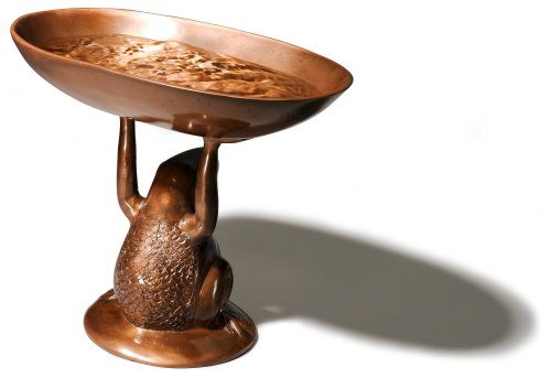 Strathwood Bronze-Finish Frog Bird Bath