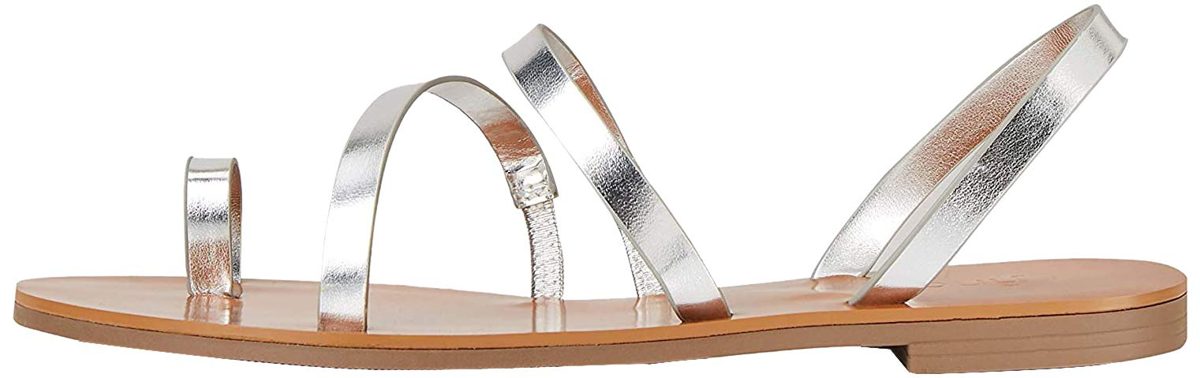 find. Women's Flat Gladiator Sandals, (Silver), 8 UK