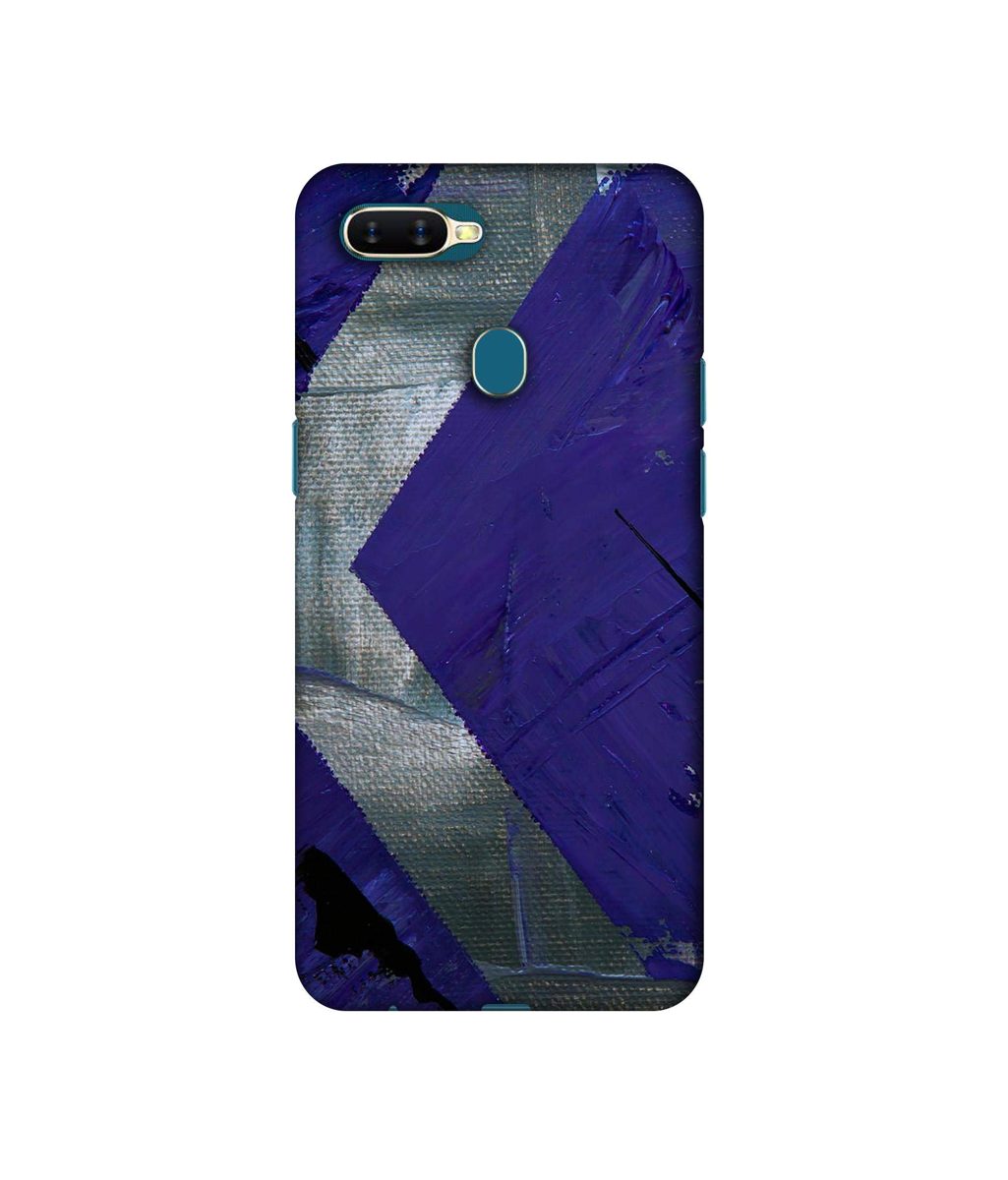 Amazon Brand - Solimo Designer Purple and Gray Texture 3D Printed Hard Back Case Mobile Cover for Oppo A7