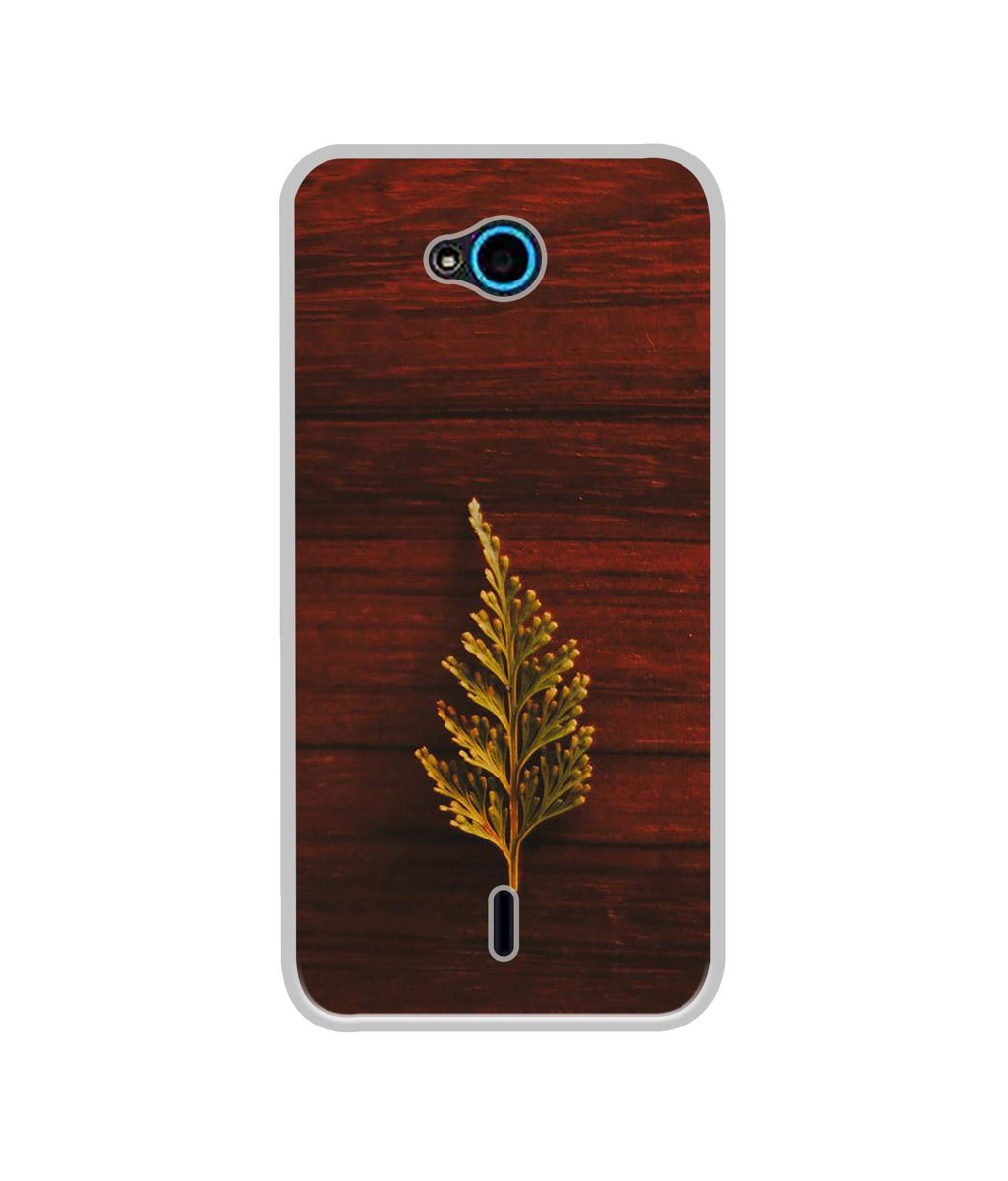 Amazon Brand - Solimo Designer Leaf on Wood UV Printed Soft Back Case Mobile Cover for InFocus Bingo 21