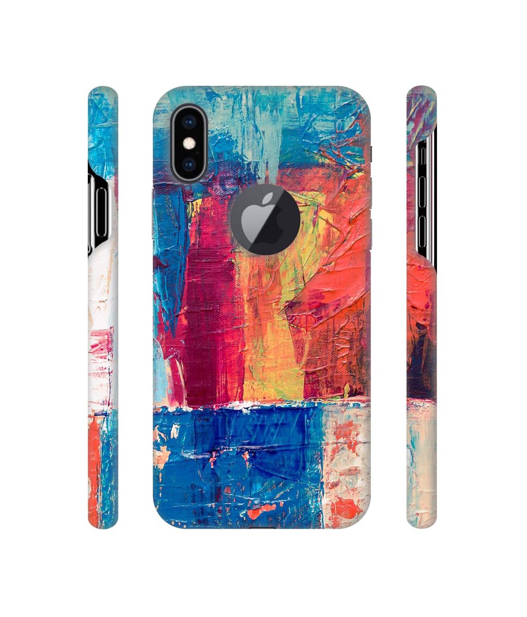 Amazon Brand - Solimo Designer Randam Color Mixing 3D Printed Hard Back Case Mobile Cover for Apple iPhone Xs Max (Logo Cut)