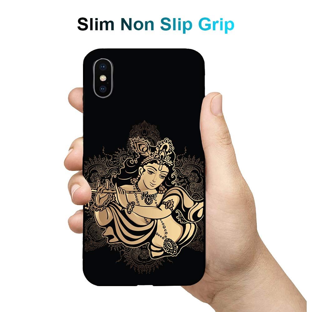 Amazon Brand - Solimo Designer God Krishna Printed Hard Back Case Mobile Cover for Apple iPhone Xs & X