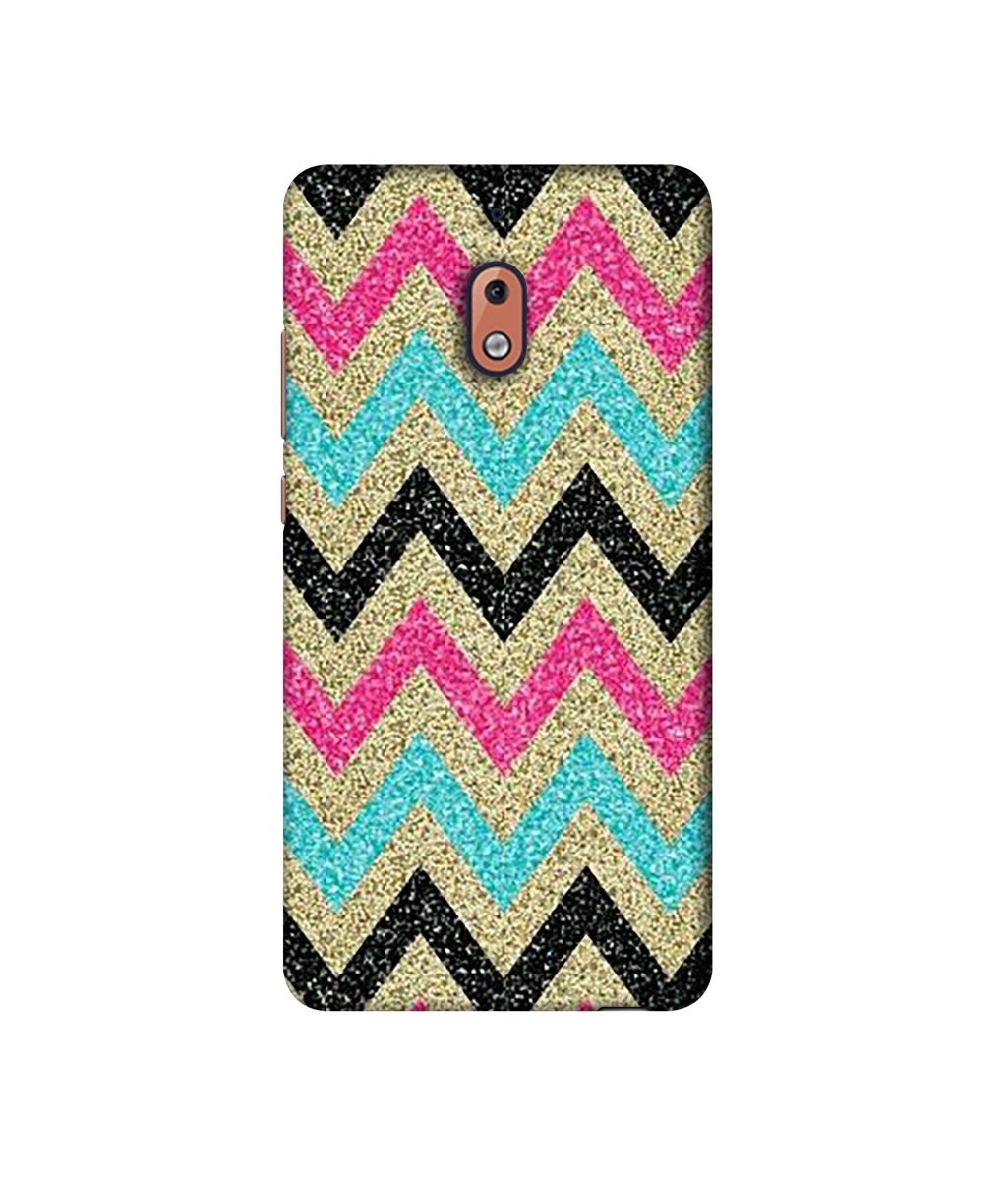 Amazon Brand - Solimo Designer Sparkle Zik Zak Texture 3D Printed Hard Back Case Mobile Cover for Nokia 2.1