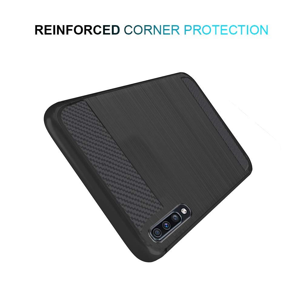 Amazon Brand - Solimo Protective Mobile Cover (Soft & Flexible Back Case) for Samsung Galaxy A70 (Black)