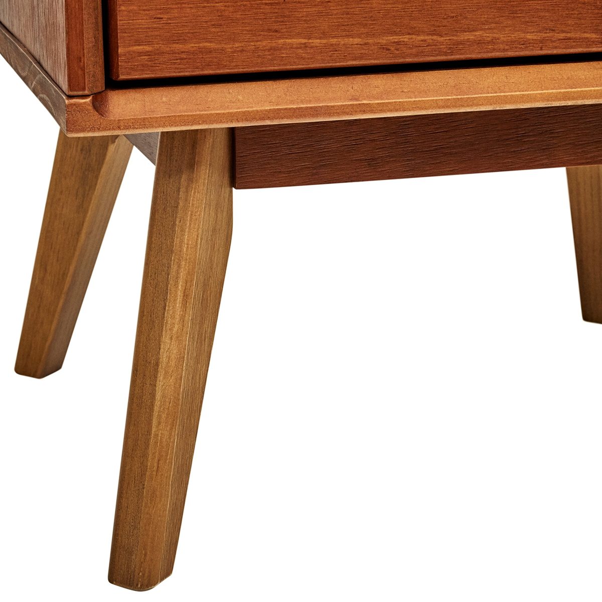 Amazon Brand – Rivet Mid-Century Stark 2-Drawer Nightstand, 24"H, Walnut