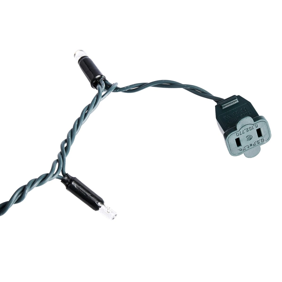 AmazonBasics LED Commercial Grade Indoor/Outdoor Christmas String Lights with Green Rope, Warm White with 50 LEDs, 16-Foot, 2-Pack