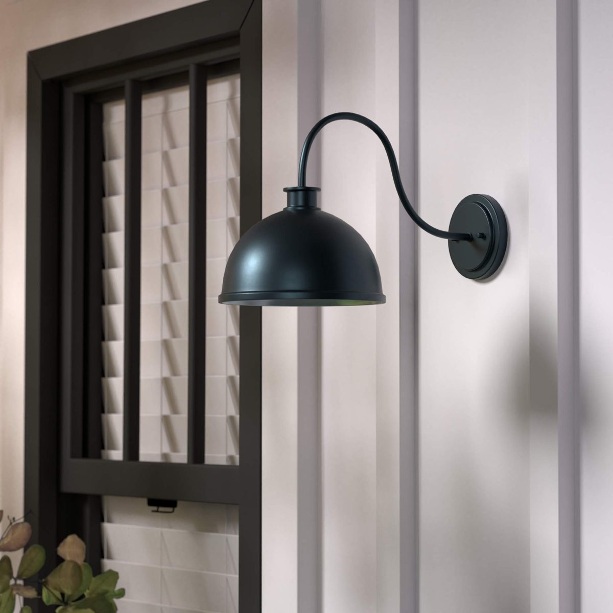 Amazon Brand – Stone & Beam Contemporary Outdoor Wall Sconce, 11.62"H, Matte Black