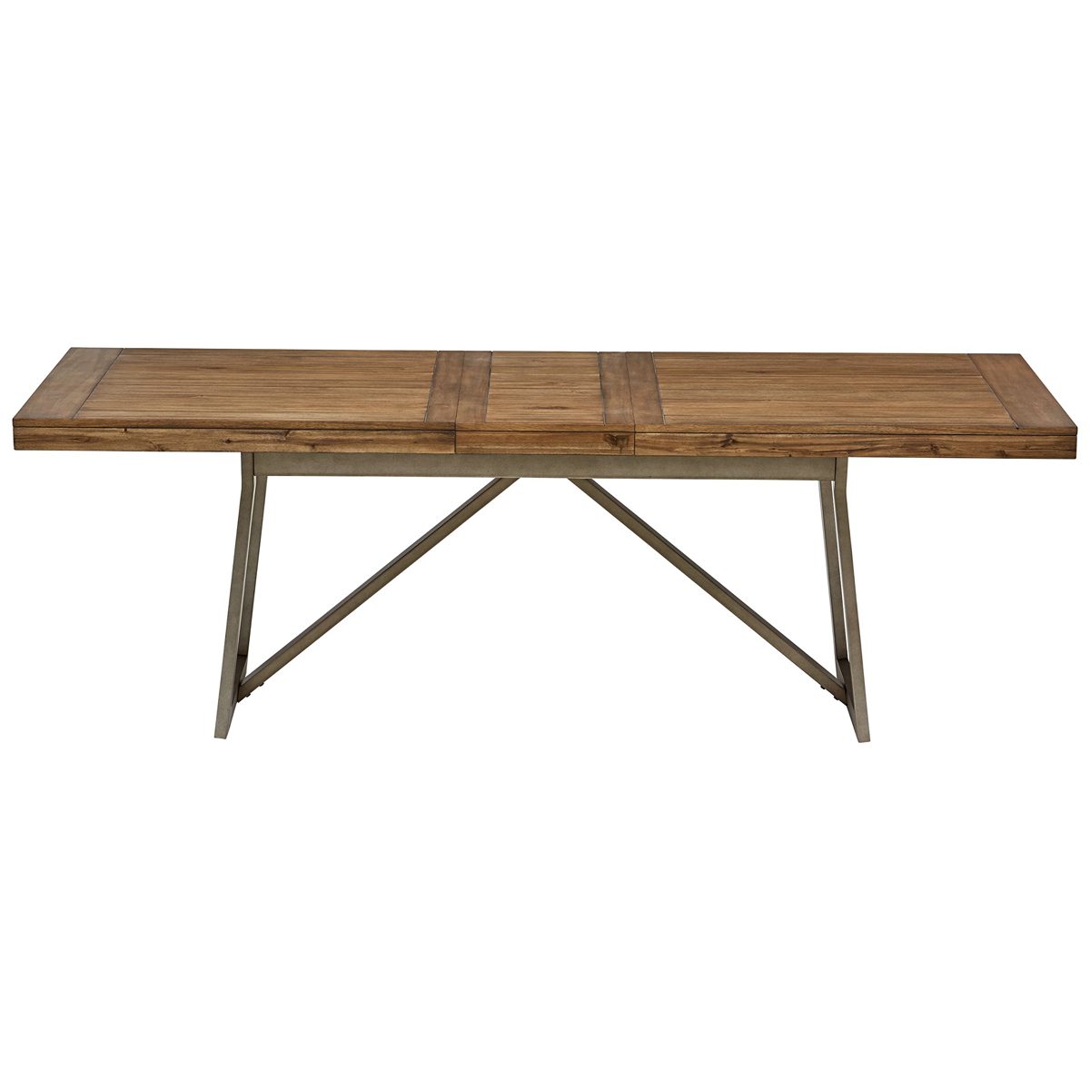 Amazon Brand – Stone & Beam Hughes Casual Farmhouse Wood Dining Kitchen Table, 60-80"L, Brown