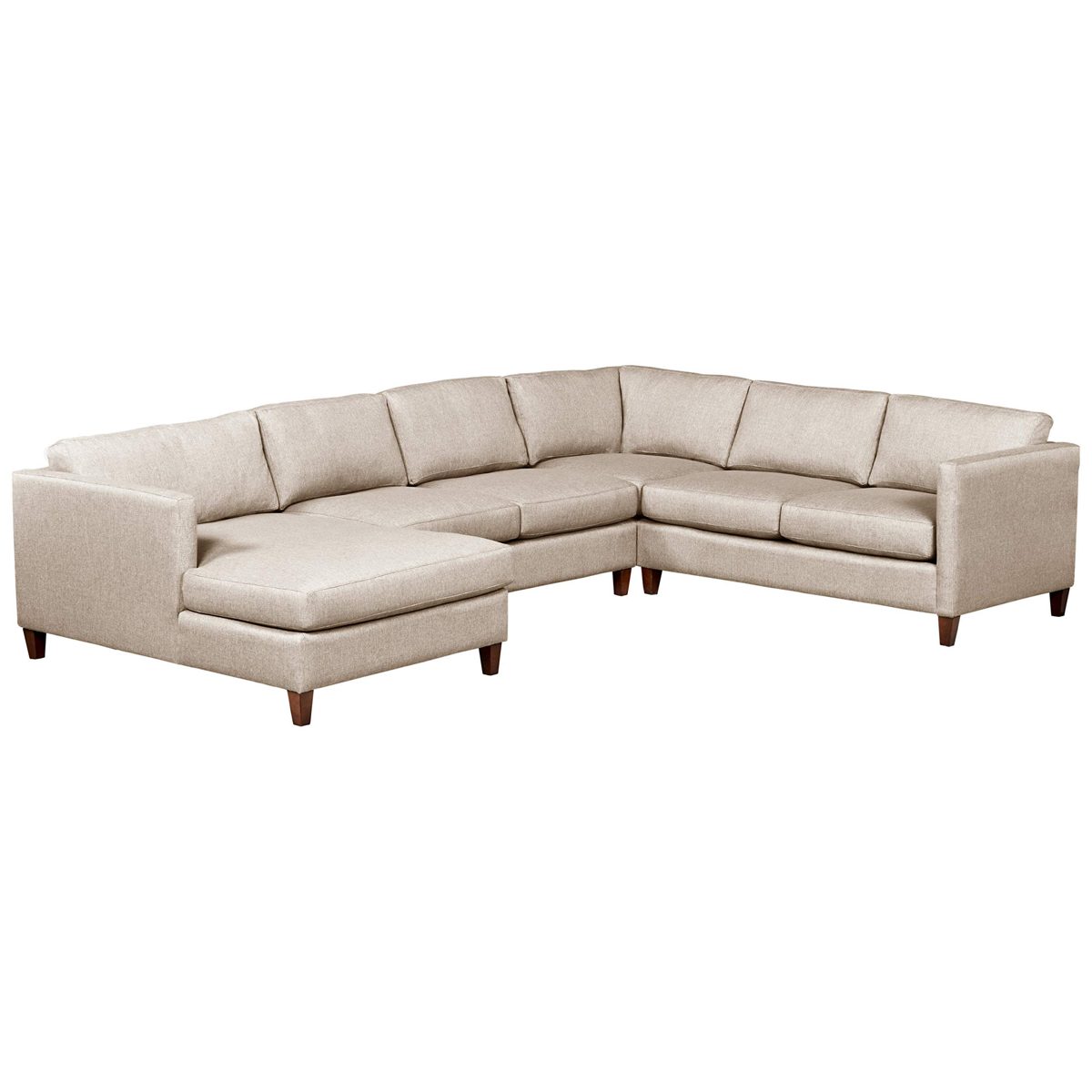 Amazon Brand – Stone & Beam Andover Modern Right U-Sectional Sofa, 134"W, Grey Linen