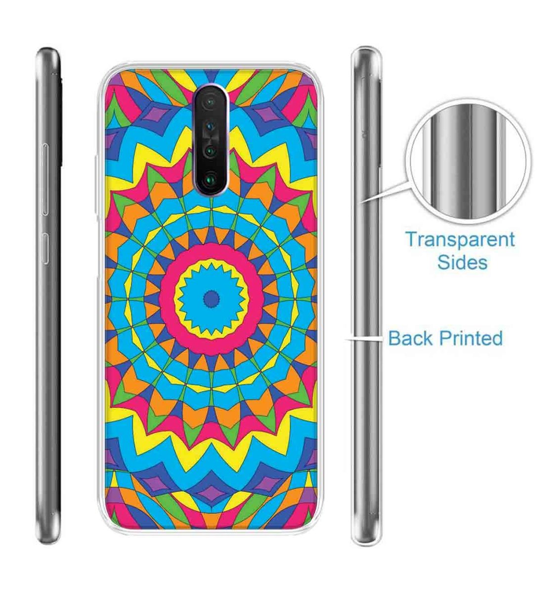 Amazon Brand - Solimo Designer Multicolor Artistic Circle Pattern Printed Soft Back Case Mobile Cover for Poco X2 / Xiaomi Redmi K30