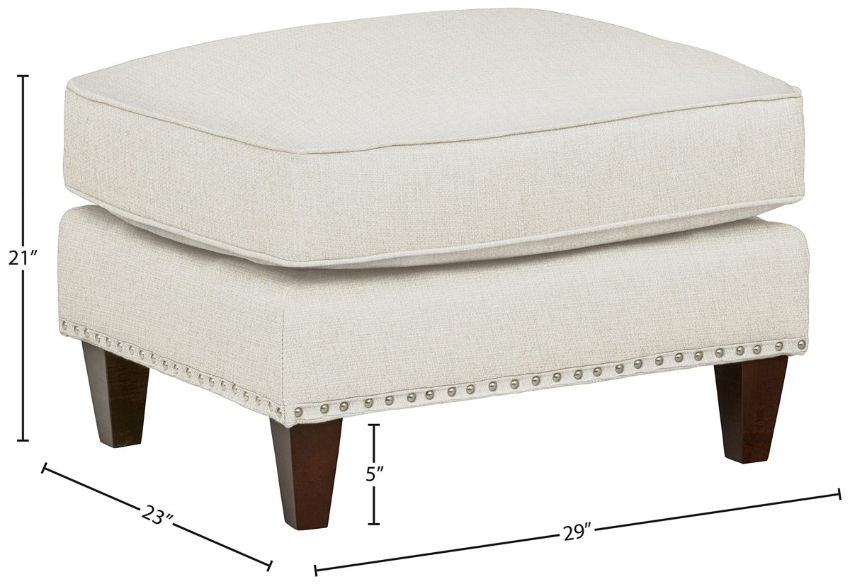 Amazon Brand – Stone & Beam Marin Upholstered Ottoman, 29"W, Sandstone