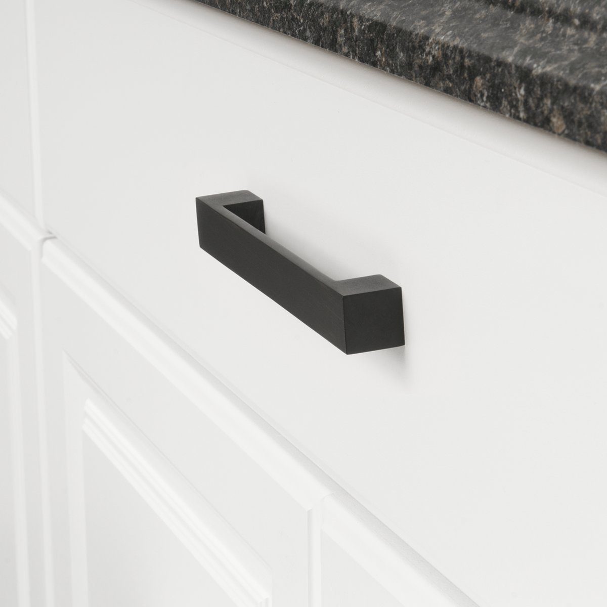 AmazonBasics Short Modern Cabinet Handle, 7.68" Length (6.3" Hole Center), Oil Rubbed Bronze, 10-Pack