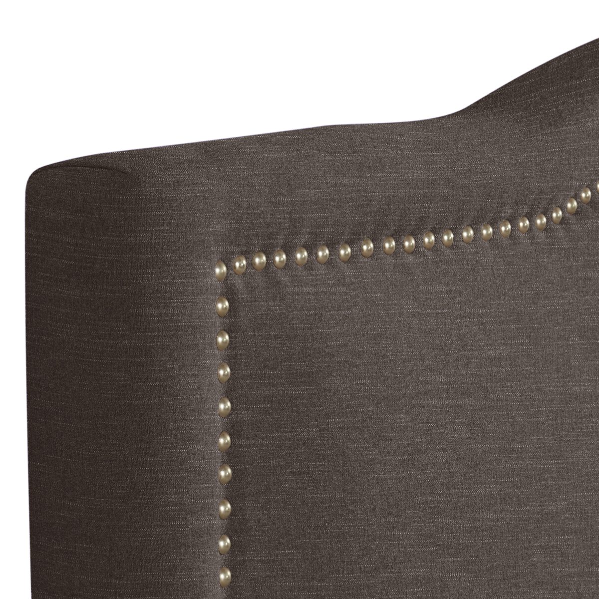Amazon Brand – Stone & Beam Bridgewater Curved King Headboard, 82"W, Curious Charcoal