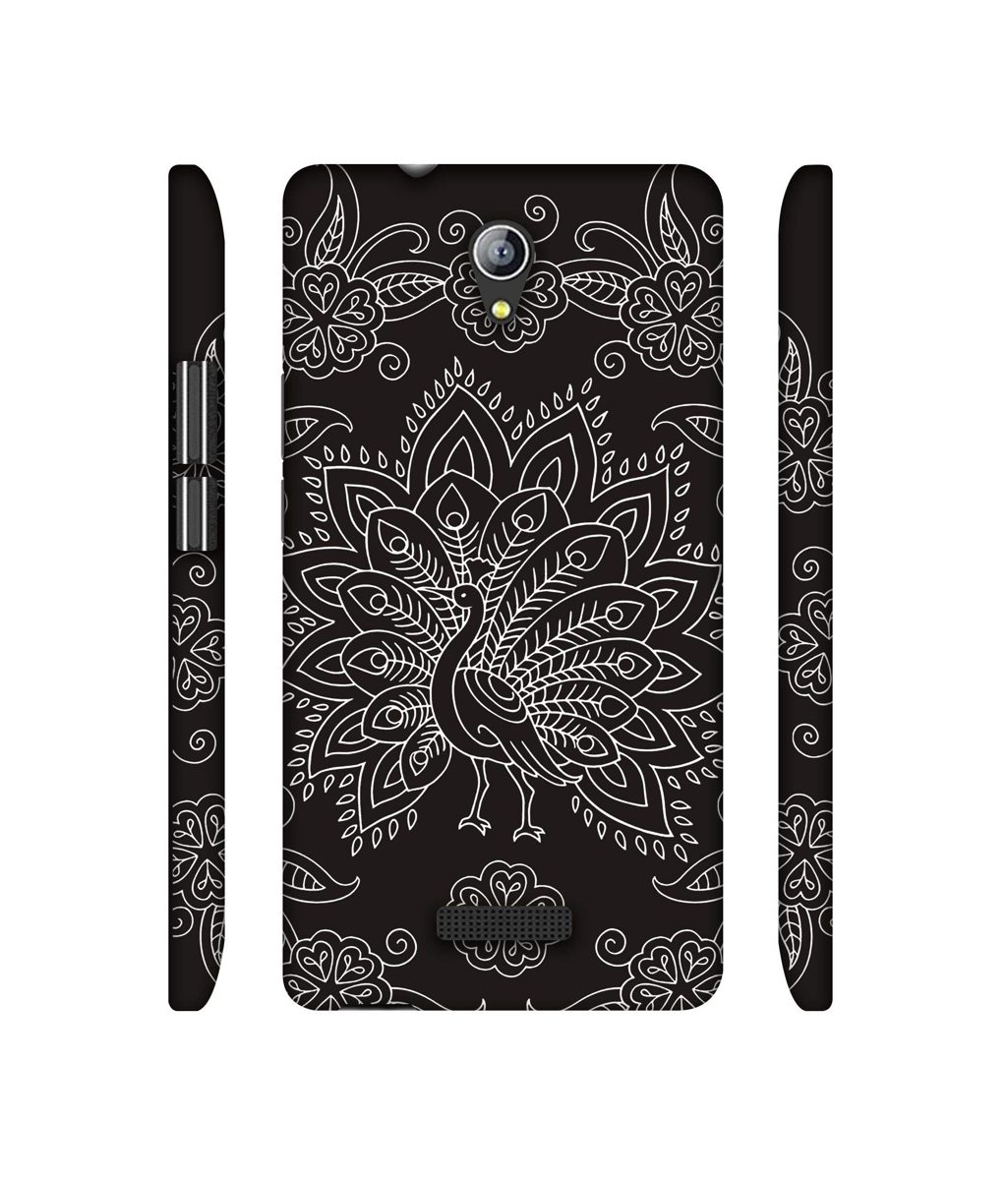 Amazon Brand - Solimo Designer White Peacock Rangoli 3D Printed Hard Back Case Mobile Cover for Micromax Canvas Pace 4G Q416