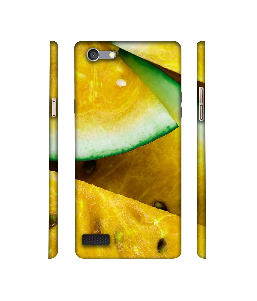 Amazon Brand - Solimo Designer Yellow Watermelon 3D Printed Hard Back Case Mobile Cover for Oppo Neo 7