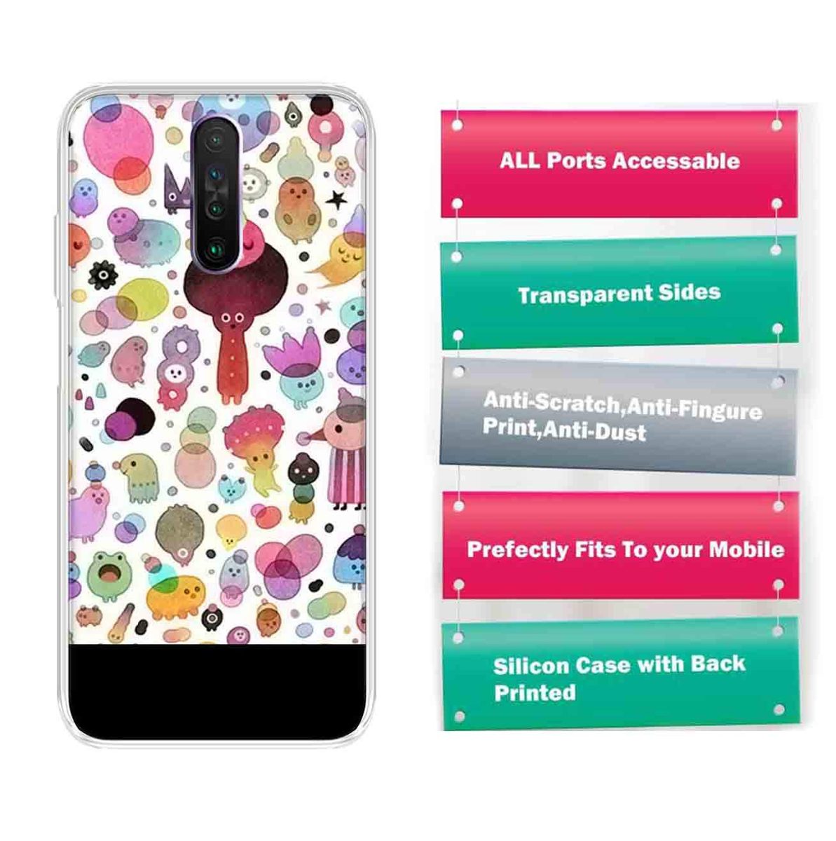 Amazon Brand - Solimo Designer Multicolor Panda Pattern Printed Soft Back Case Mobile Cover for Poco X2 / Xiaomi Redmi K30