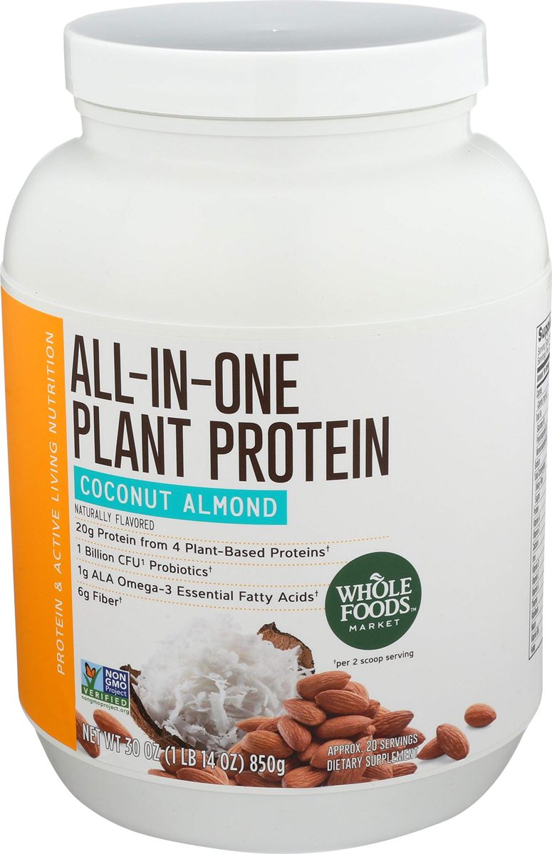 Whole Foods Market, All-In-One Plant Protein, Coconut Almond, 30 oz