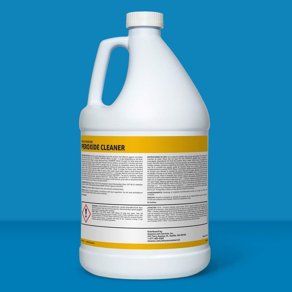 AmazonCommercial Multi-Purpose  Peroxide Cleaner, Concentrate, 1-Gallon, 1-Pack (Renewed)