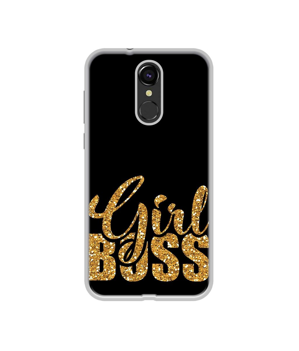 Amazon Brand - Solimo Designer Sparkle Girl Boss UV Printed Soft Back Case Mobile Cover for Lava Z70