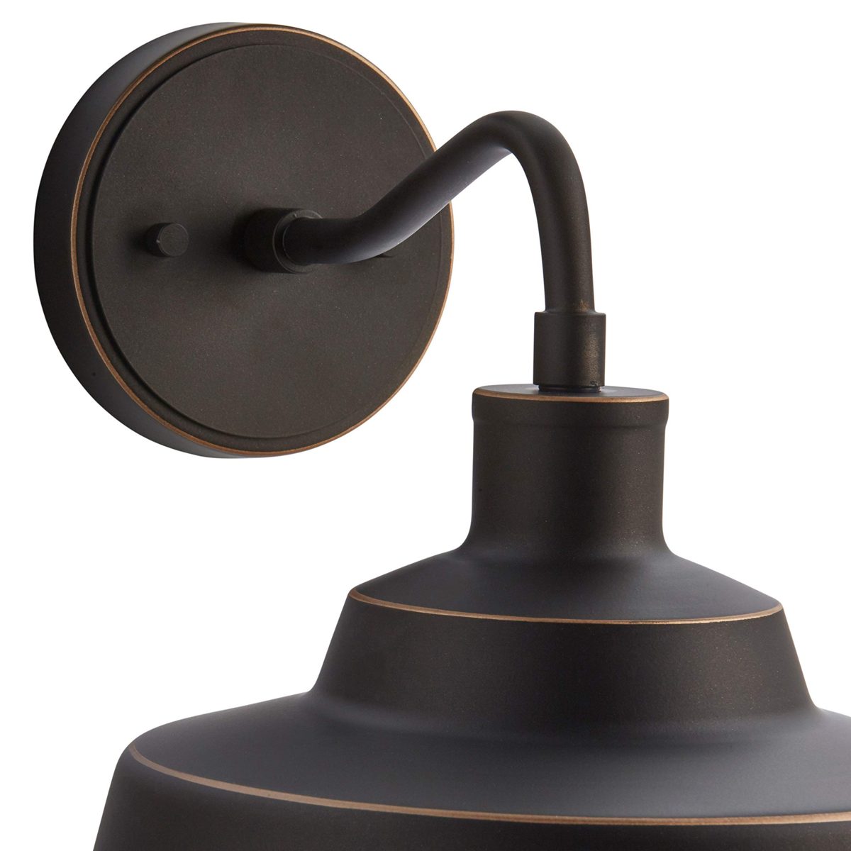 Stone & Beam Industrial Farmhouse Barn Outdoor Wall Sconce with Light Bulb - 10 x 12.72 x 9.72 Inches, Antique Bronze (Renewed)