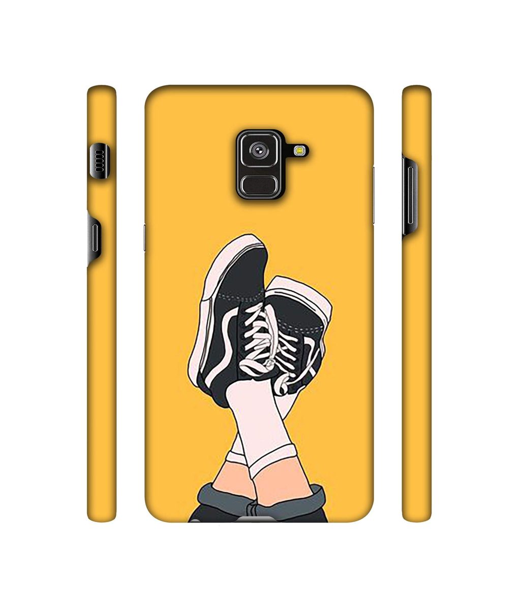 Amazon Brand - Solimo Designer Boy Shoes Pattern 3D Printed Hard Back Case Mobile Cover for Samsung Galaxy A8 Plus