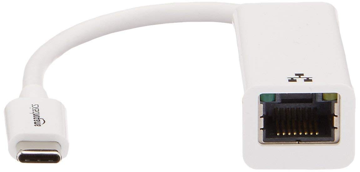 AmazonBasics USB 3.1 Type-C to Ethernet Adapter for Mac/PC - White, 5-Pack (Renewed)