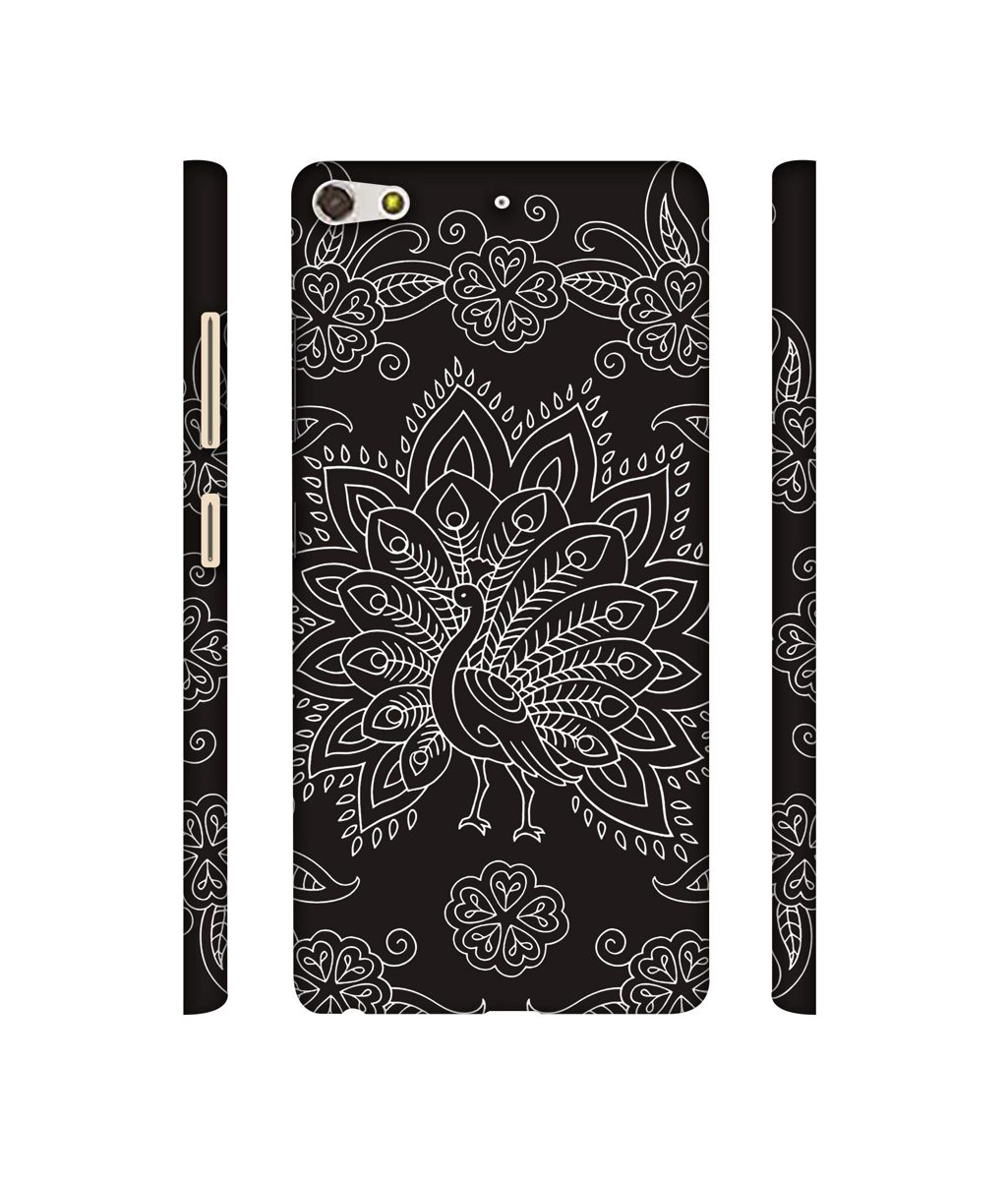 Amazon Brand - Solimo Designer White Peacock Rangoli 3D Printed Hard Back Case Mobile Cover for Gionee Elife S7