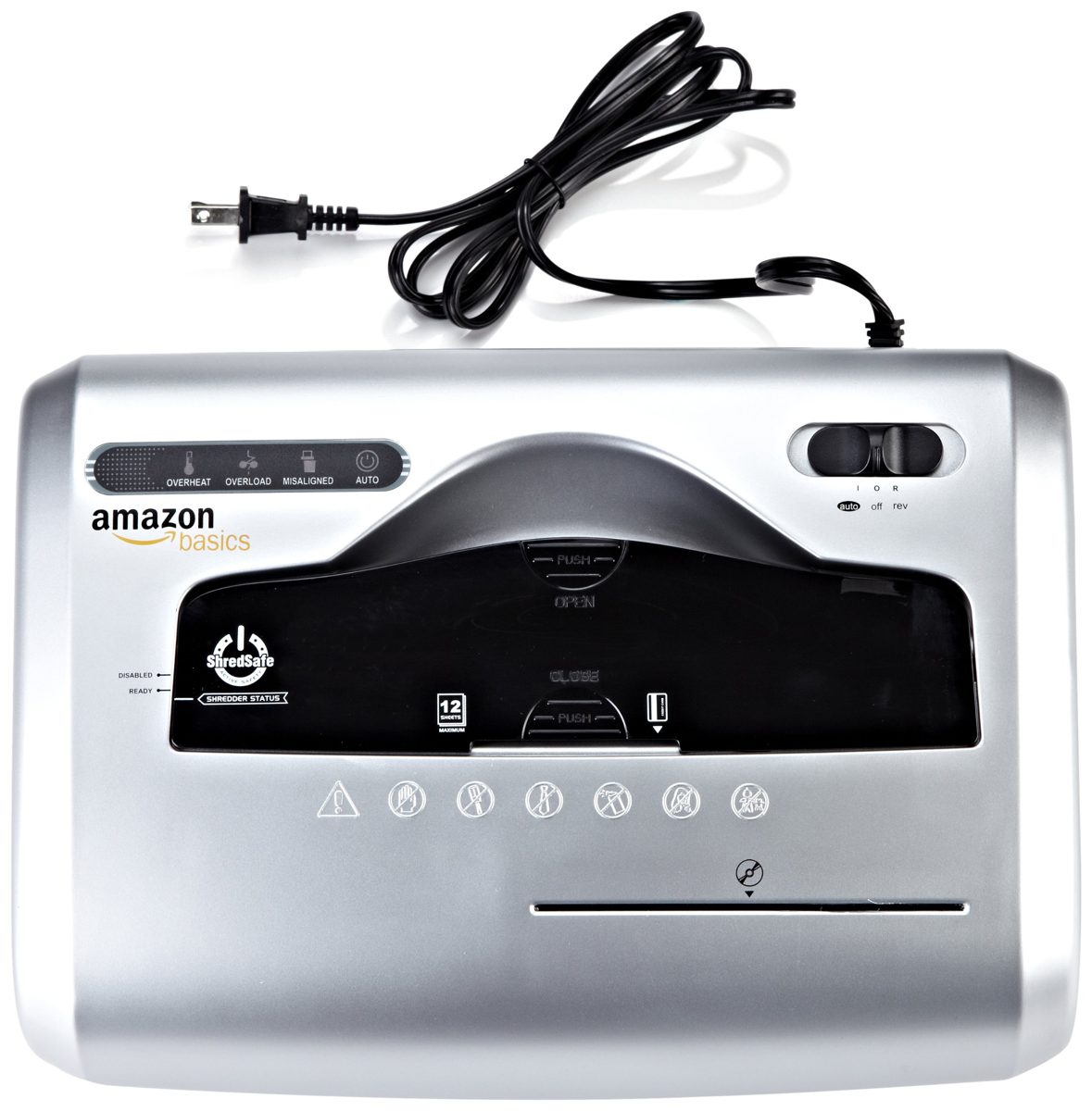 AmazonBasics 10-12 Sheet Cross Cut Paper, Credit Card, and CD Shredder