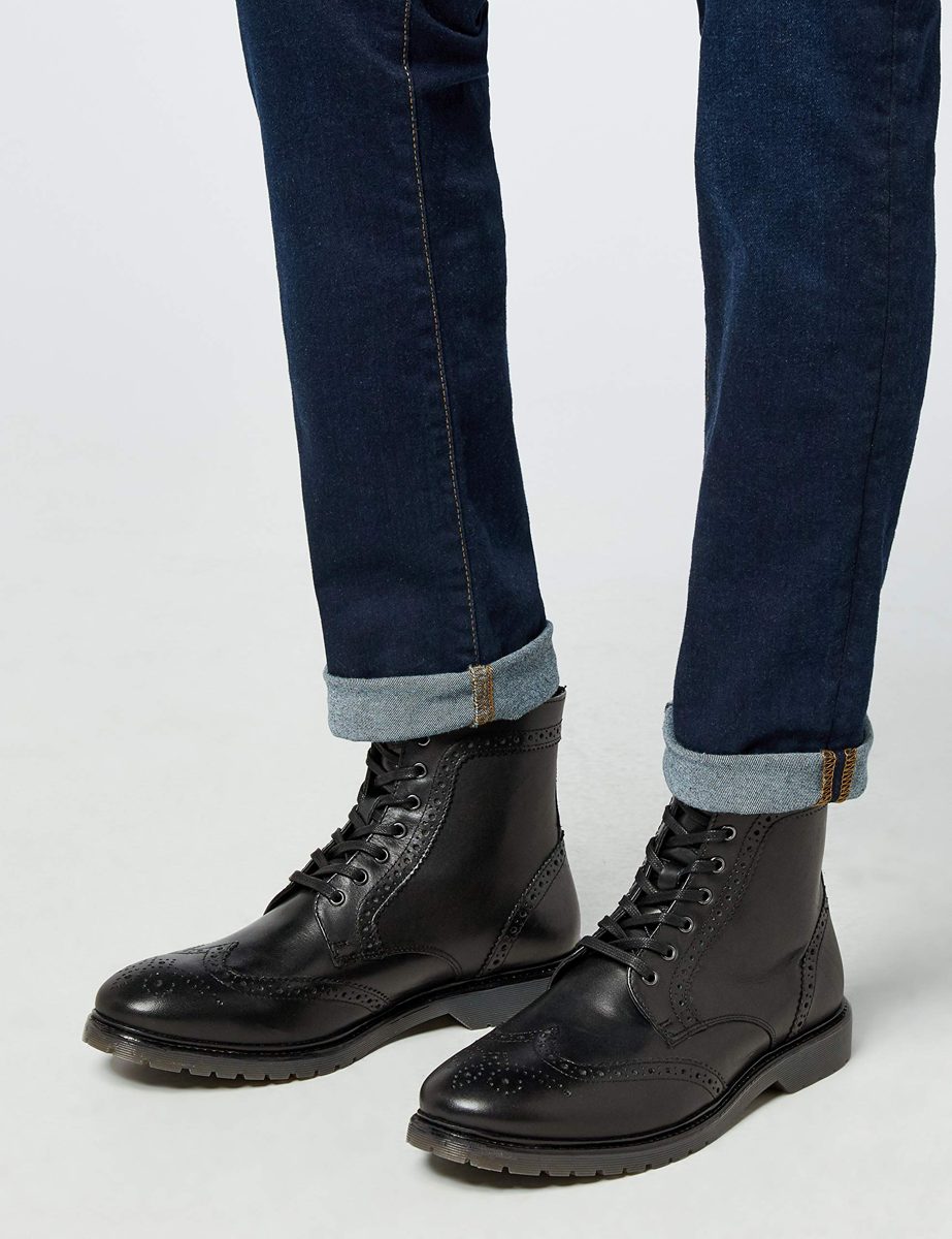 find. Men's Leather Cleated Brogue, Black), 7 UK