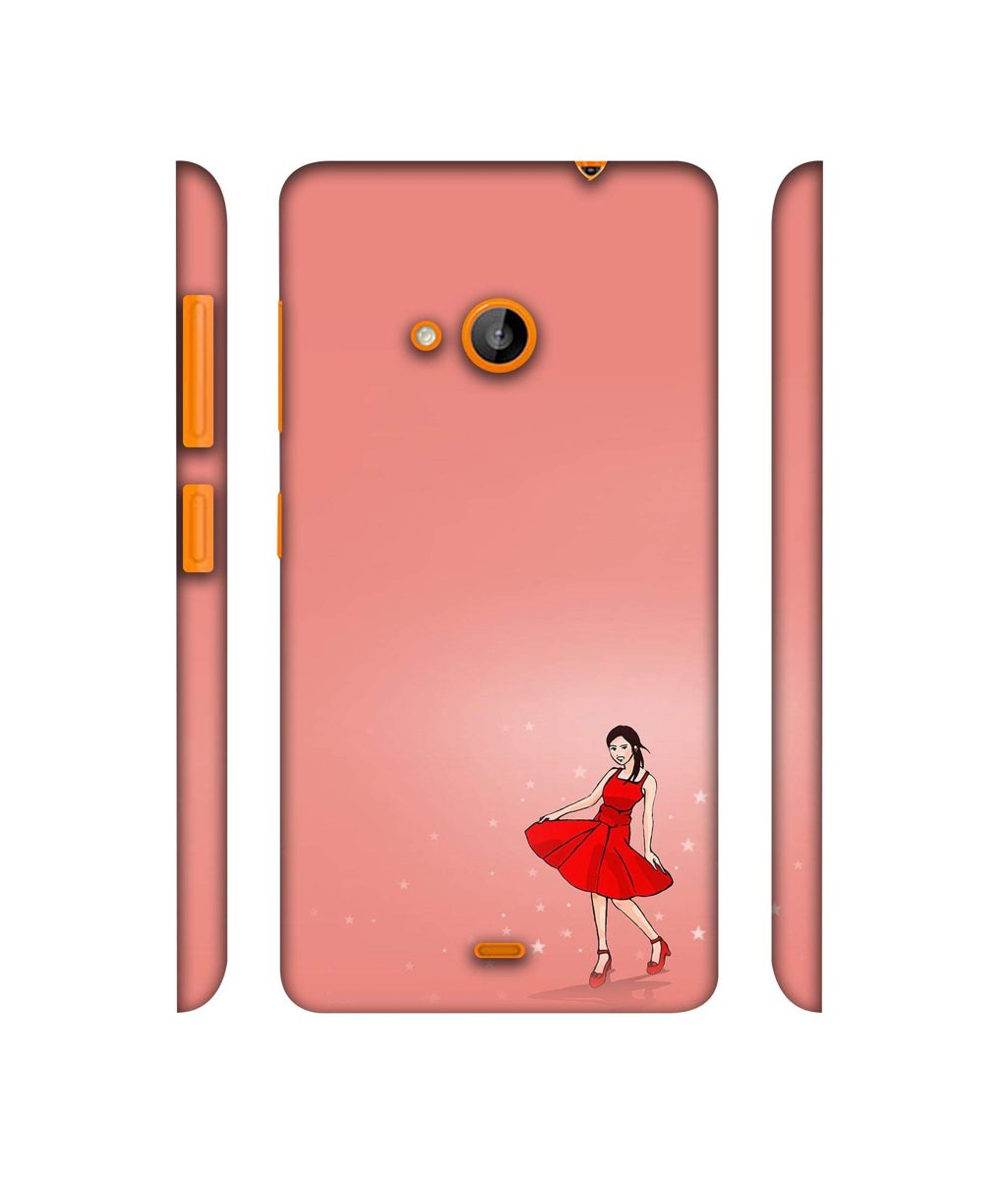 Amazon Brand - Solimo Designer Red Dress Lady 3D Printed Hard Back Case Mobile Cover for Microsoft Lumia 535