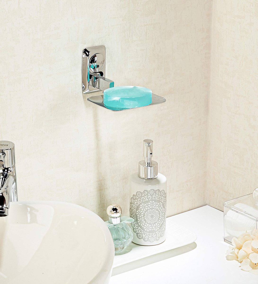 Amazon Brand - Solimo Piton Stainless Steel Soap Holder