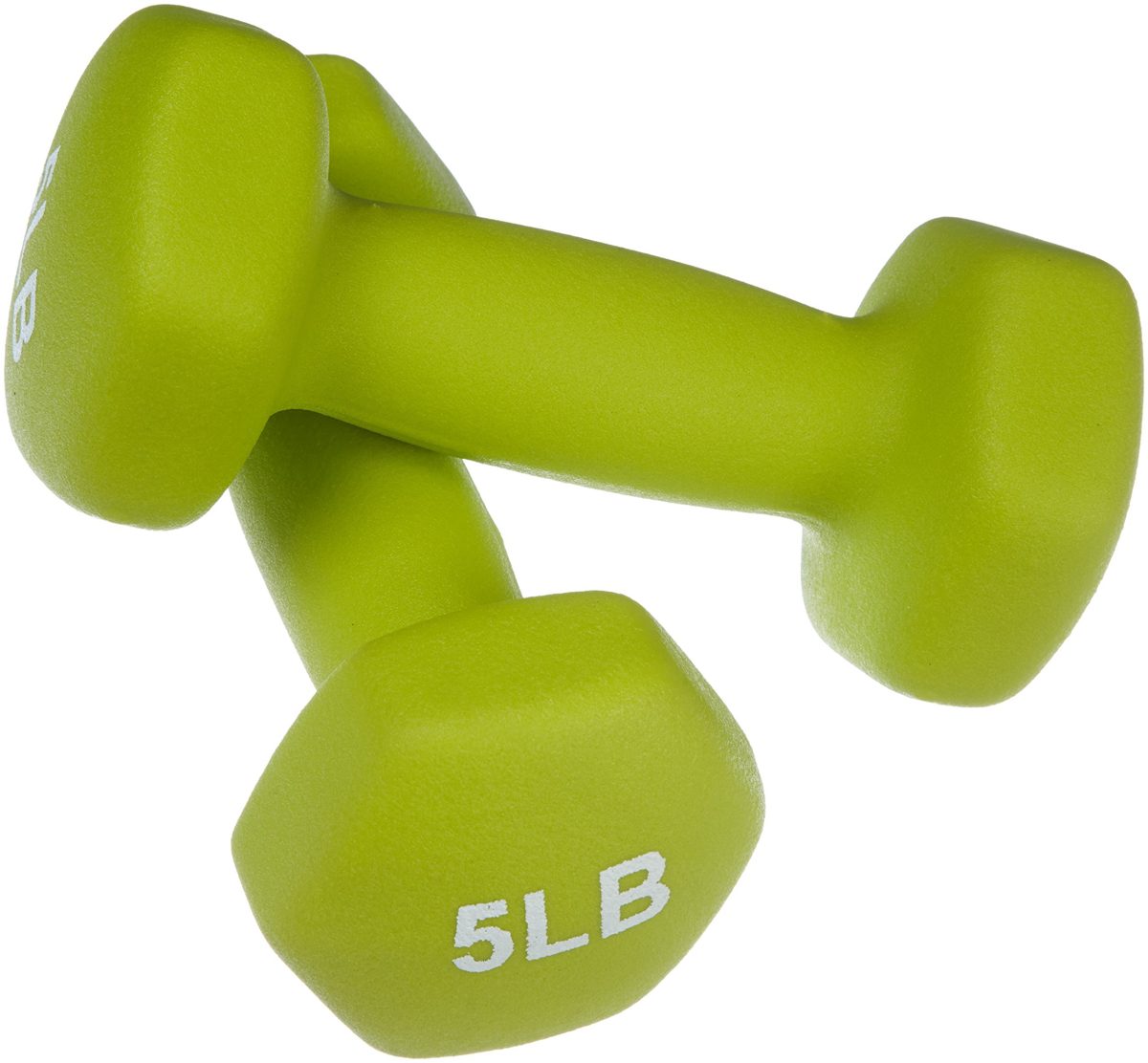 (Renewed) AmazonBasics Neoprene Dumbbells, Set of 2, (3.2 KGS Each) - Light Grey