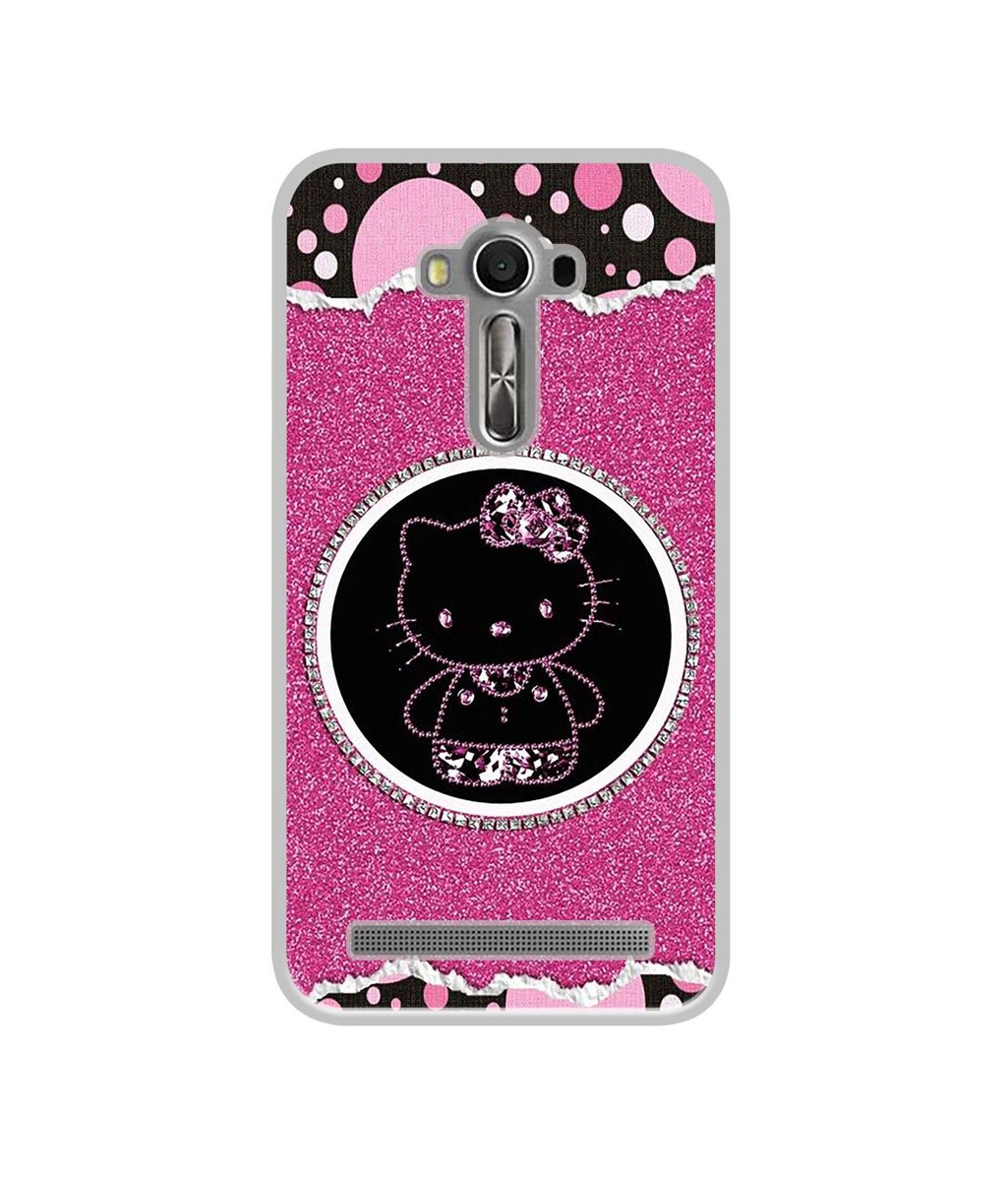 Amazon Brand - Solimo Designer Kitty with Glitter UV Printed Soft Back Case Mobile Cover for Asus Zenfone 2 Laser ZE550KL