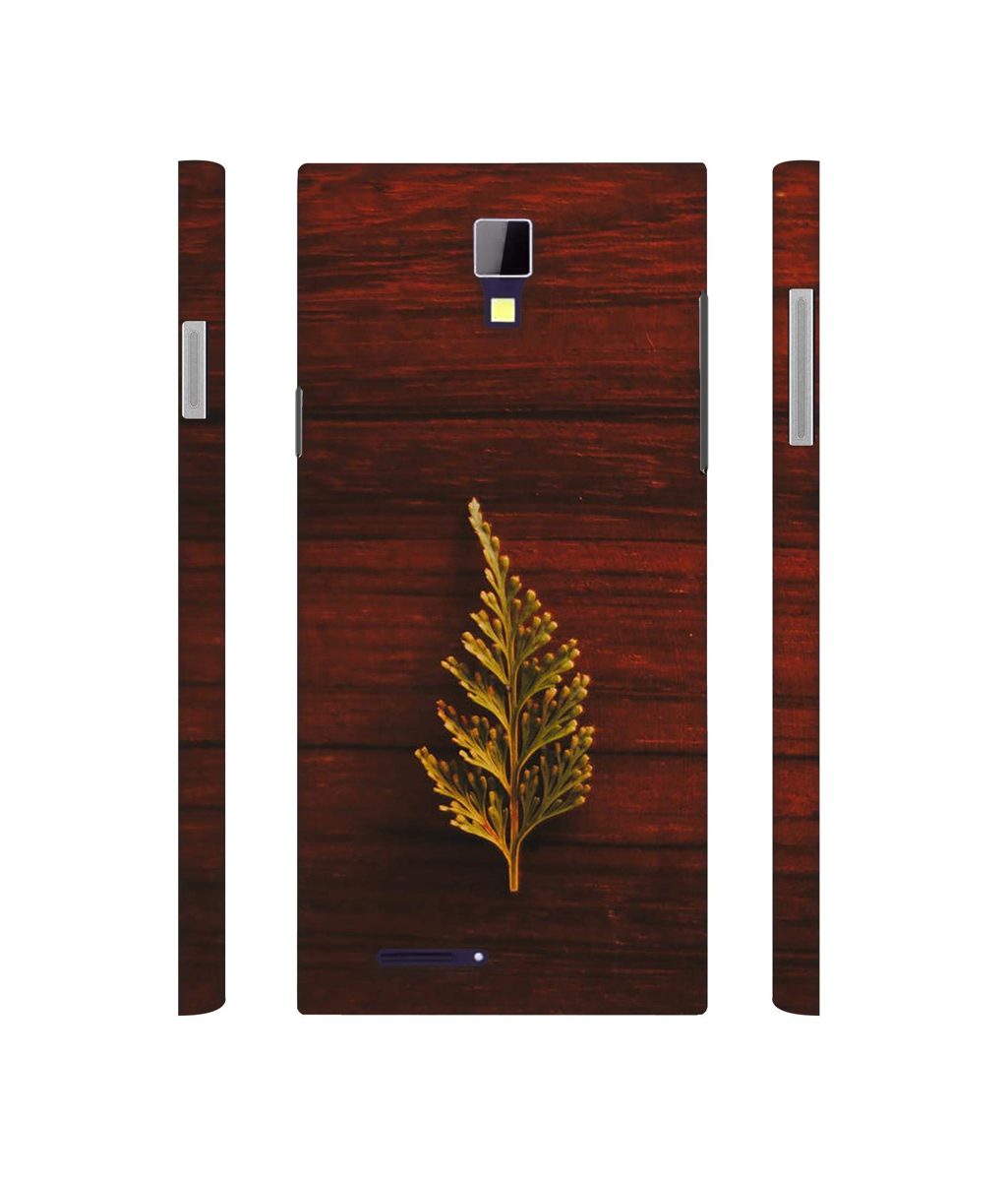 Amazon Brand - Solimo Designer Leaf on Wood 3D Printed Hard Back Case Mobile Cover for Micromax Canvas Xpress A99